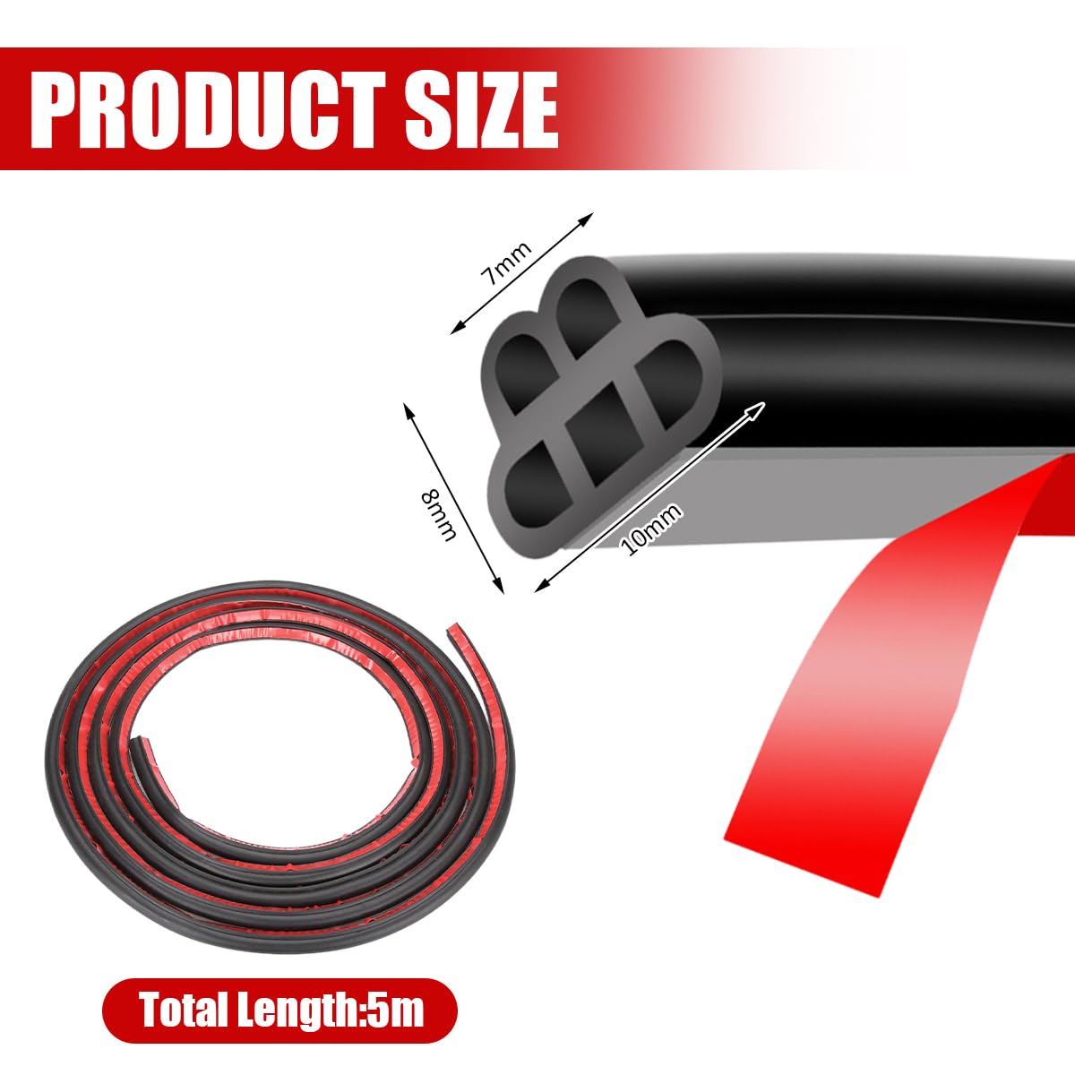 Soundproof & Dustproof Car Rubber Seal Strip