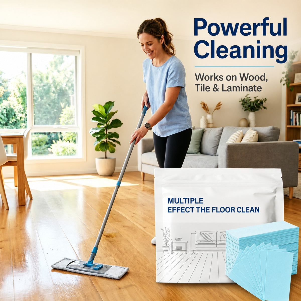 🔥 100-Count Floor Cleaning Sheets — Stop Carrying Heavy Floor Cleaner Bottles! ✅