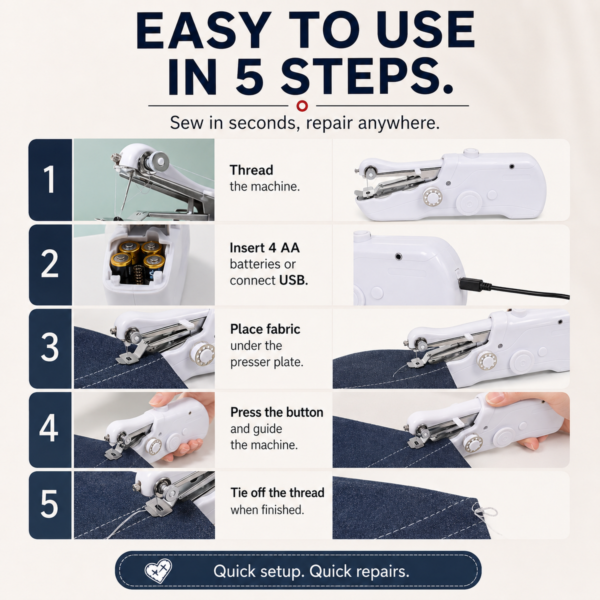 🧵Portable Mini Electric Sewing Machine