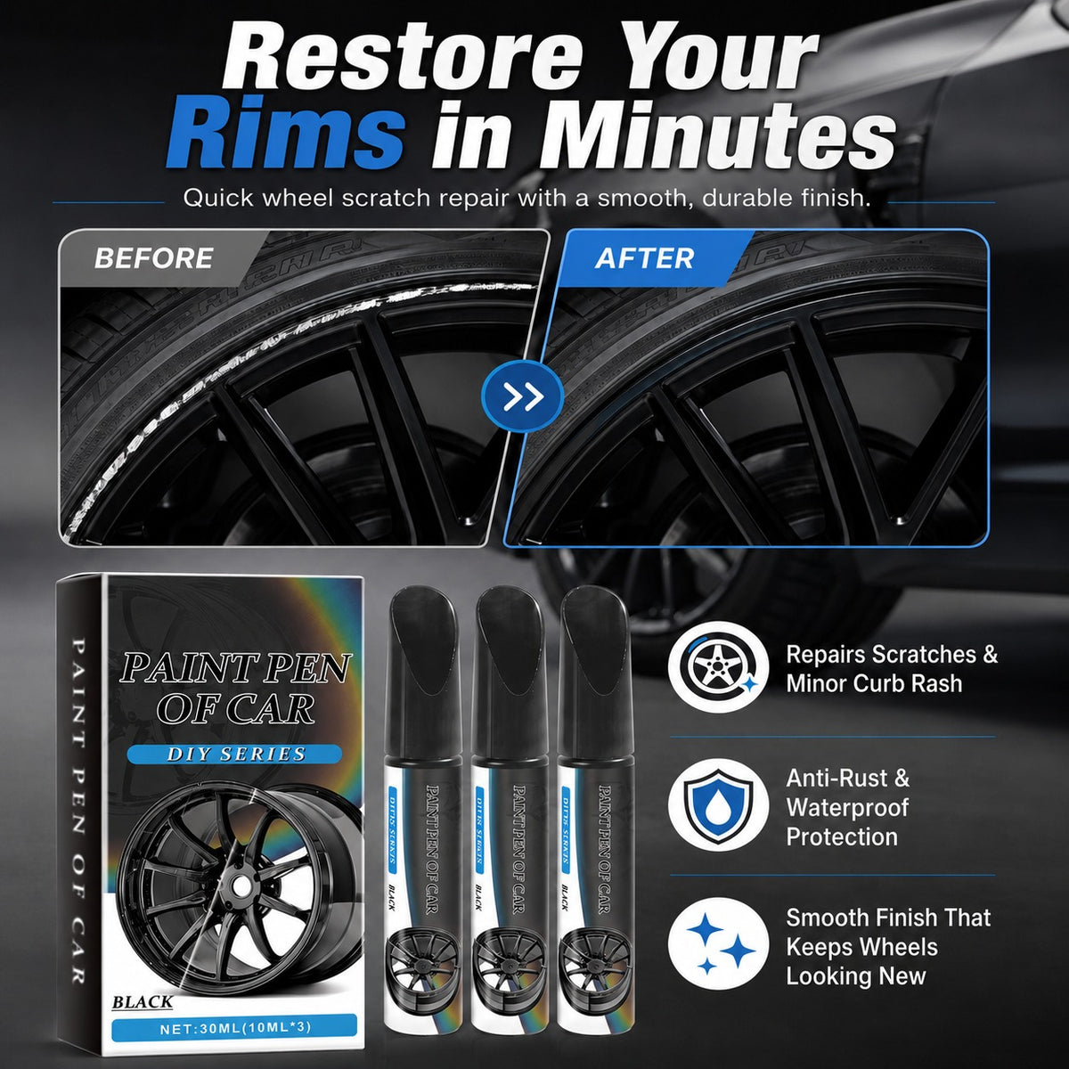 🔥 Wheel Scratch Repair Pen🖊️