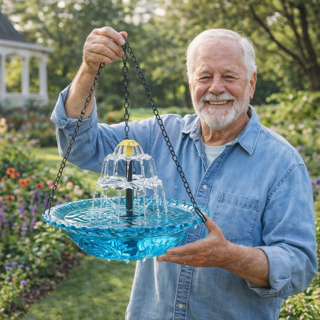 🐦Solar Cascade Hanging Bird Bath Fountain