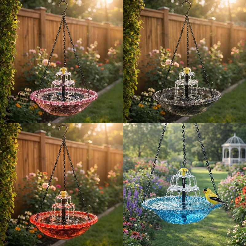 🐦Solar Cascade Hanging Bird Bath Fountain