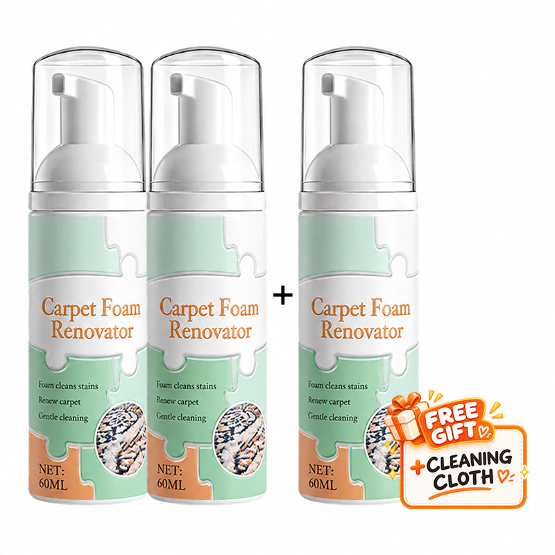 🔥Waterless Carpet Foam Stain Remover with Towel