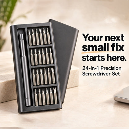 🔧24-in-1 Precision Screwdriver Set – Portable Magnetic Repair Tool Kit