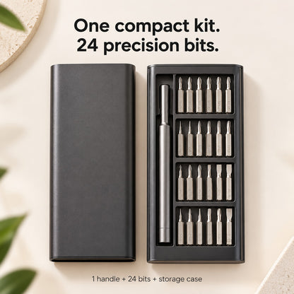🔧24-in-1 Precision Screwdriver Set – Portable Magnetic Repair Tool Kit