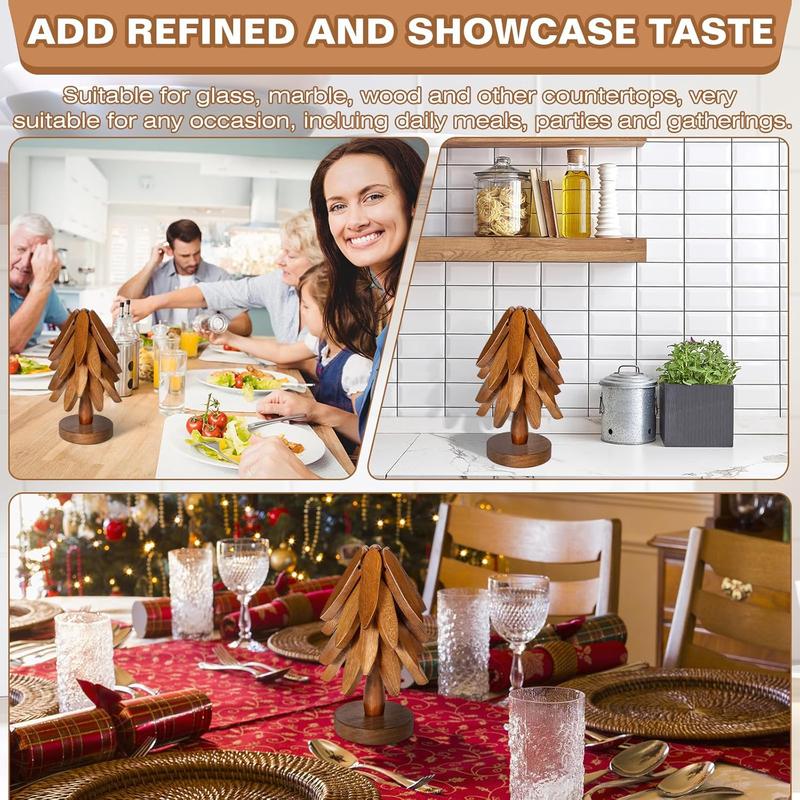 ✨Natural Christmas Tree Trivet Set