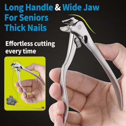 💅 Stainless Steel Toenail Nipper with Curved Precision Blades – Easy Trimming for Thick Nails & Seniors! ✂️✨