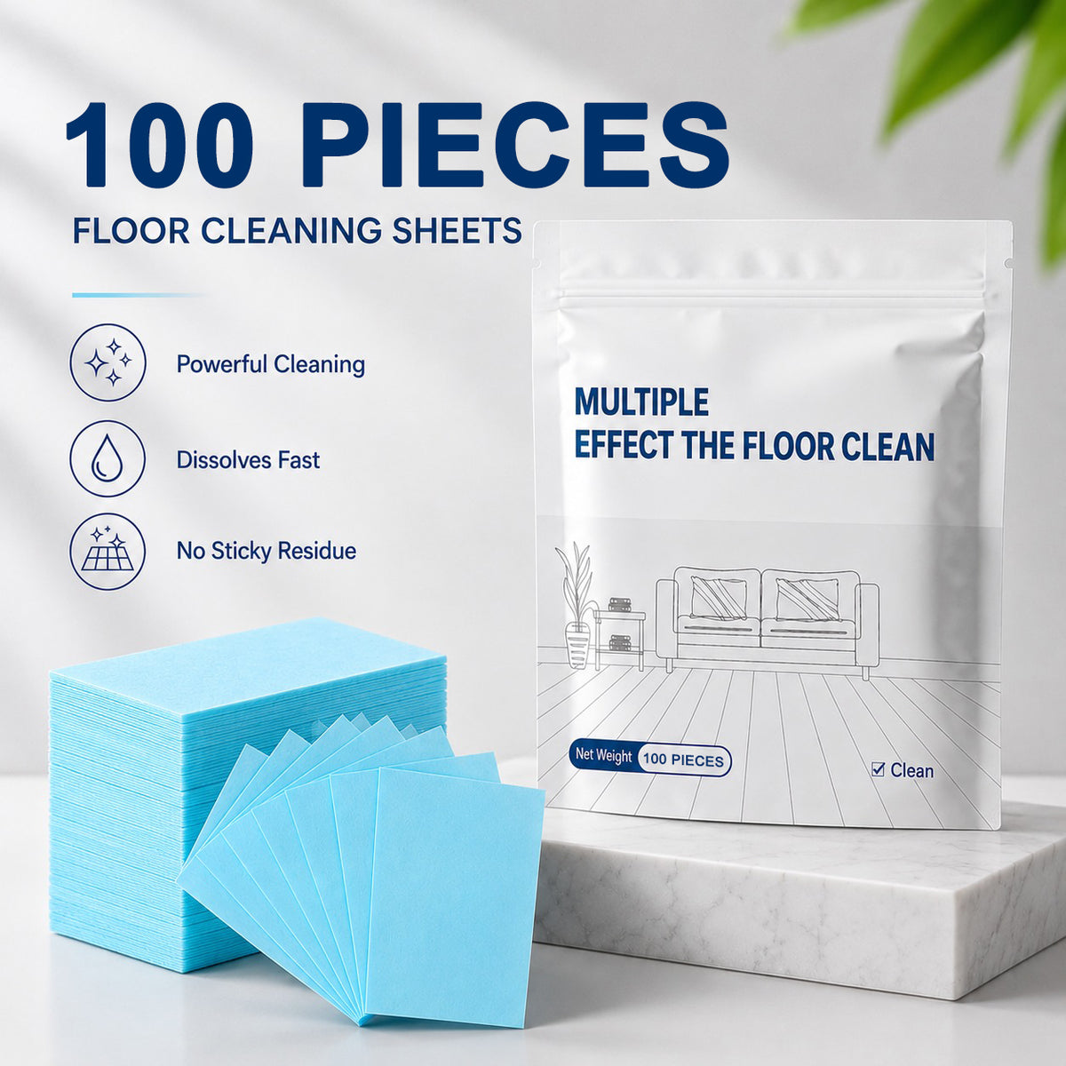 🔥 100-Count Floor Cleaning Sheets — Stop Carrying Heavy Floor Cleaner Bottles! ✅