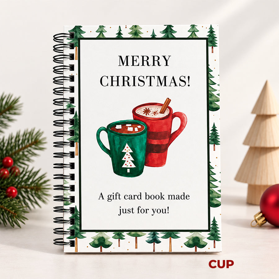 🔥 Christmas Gift Card Book – 12 Gift Card Pages & Personal Message Holder