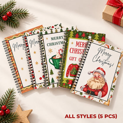 🔥 Christmas Gift Card Book – 12 Gift Card Pages & Personal Message Holder