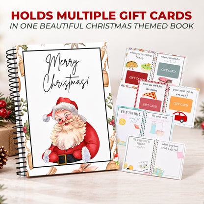 🔥 Christmas Gift Card Book – 12 Gift Card Pages & Personal Message Holder