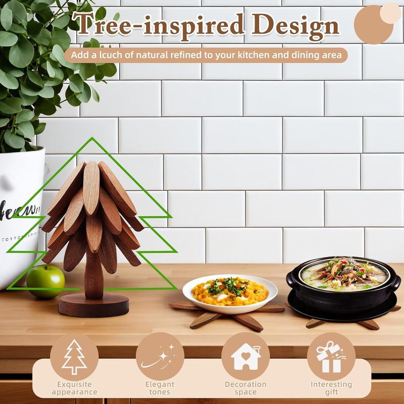✨Natural Christmas Tree Trivet Set