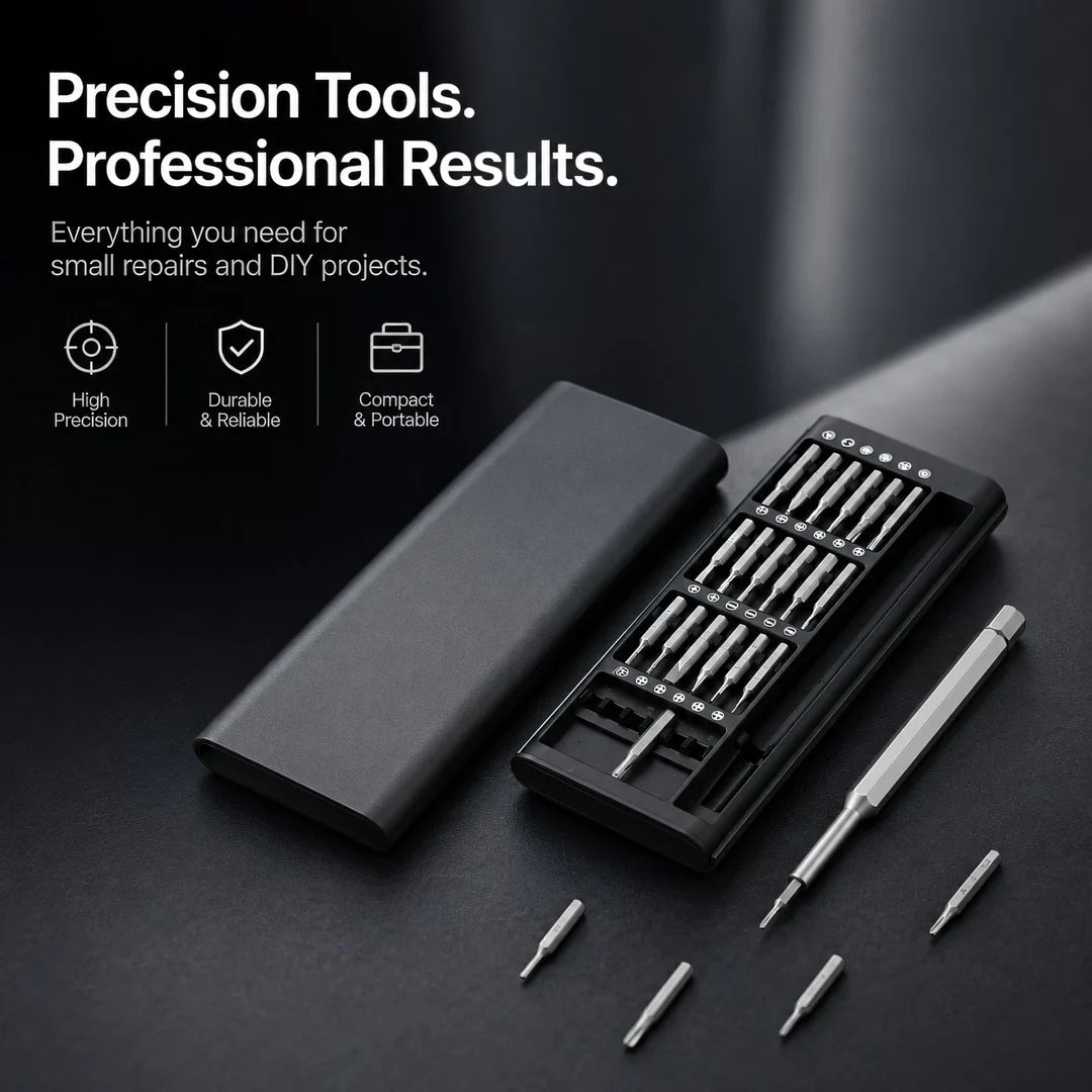🔧24-in-1 Precision Screwdriver Set – Portable Magnetic Repair Tool Kit